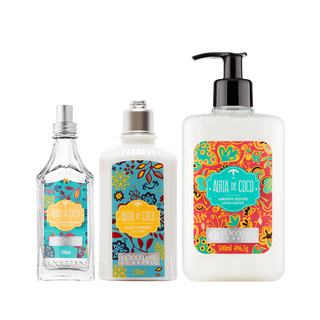 Rotina Corporal Água de Coco: Sabonete, Loção e Spray Perfumado